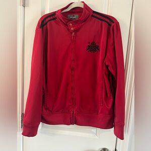 Express Red Jacket with Embroidered Logo